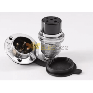 Flange Mount Electrical Connectors GX30 4 Pin Round Aviation Connector Male Socket Female Plug