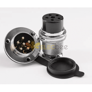 Flange Mount Electrical Connectors GX30 6 Pin Round Aviation Connector Male Socket Female Plug