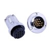 Round Metal Flange 14 Pin Connector GX30 Straight Male Female Plug and Socket 2sets Round Metal Flange 14 Pin Connector GX30 Str
