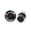 Round Metal Flange 14 Pin Connector GX30 Straight Male Female Plug and Socket 2sets Round Metal Flange 14 Pin Connector GX30 Str