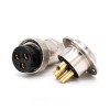 3 Pin Aviation Connector GX35 Straight Metal Female Cable Plug Male Panel Receptacles Solder Type