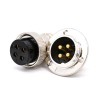 4 Pin Connector Male Female GX35 Straight Cable Metal Female Cable Plug Male Panel Receptacles