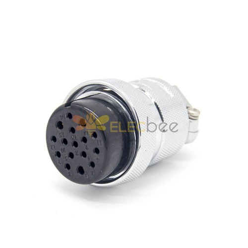 16 Pin Conector Cabo GX40 Metal Straight Female Cable Plug