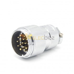 16 Pin Conector Cabo GX40 Metal Straight Male Cable Plug
