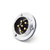 5 Pin Metal Conector GX40 Straight Metal Masculino Painel Receptacles 3 Buracos Flange