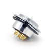 5 Pin Metal Conector GX40 Straight Metal Masculino Painel Receptacles 3 Buracos Flange