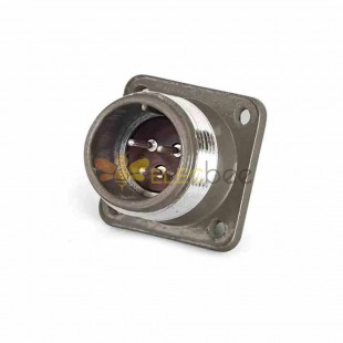 P20J4A Aviation Connector P20 3-Pin Male Socket Straight Flange Mount