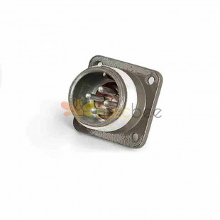 P20J6A Aviation Connector P20 4-Pin Male Socket Straight Flange Mount