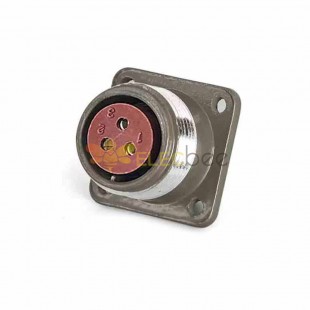 P20K3A Aviation Connector P20 3-Pin Female Socket Reverse Flange Mount