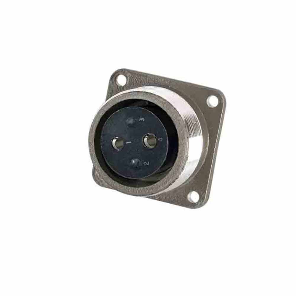 P28 2-Pin Female Socket Reverse Flange P28K1A Aviation Connector
