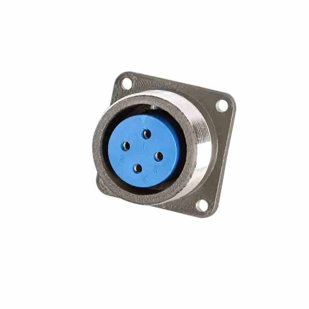 P28 4-Pin Female Socket Reverse Flange P28K9A Aviation Connector
