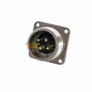 P28 4-Pin Male Socket Straight Flange P28J2A Aviation Connector