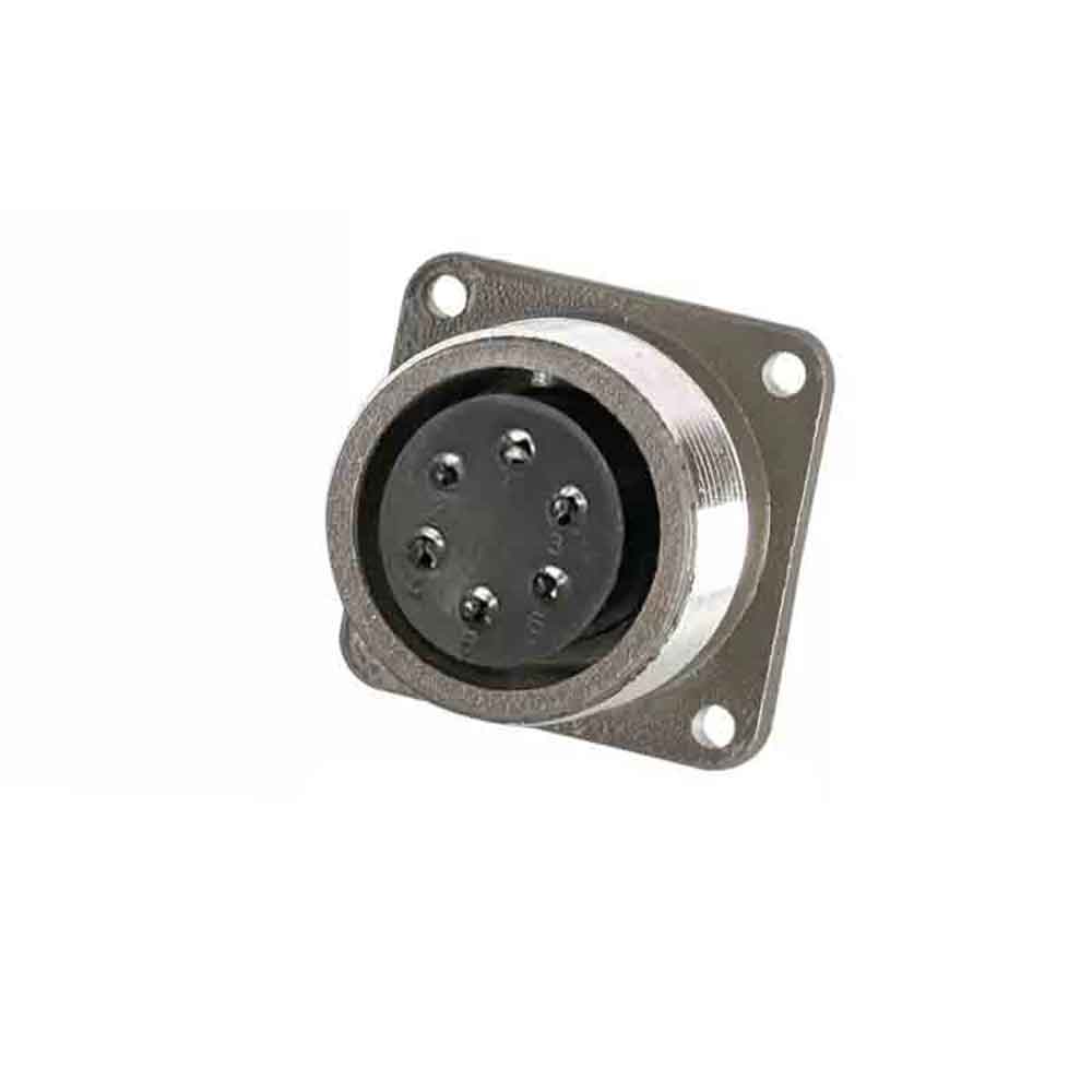 P28 6-Pin Female Socket Reverse Flange P28K11A Aviation Connector