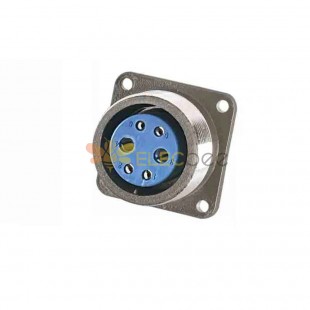 P28 6-Pin Female Socket Reverse Flange P28K3A Aviation Connector