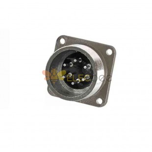 P28 6-Pin Male Socket Straight Flange P28J11A Aviation Connector