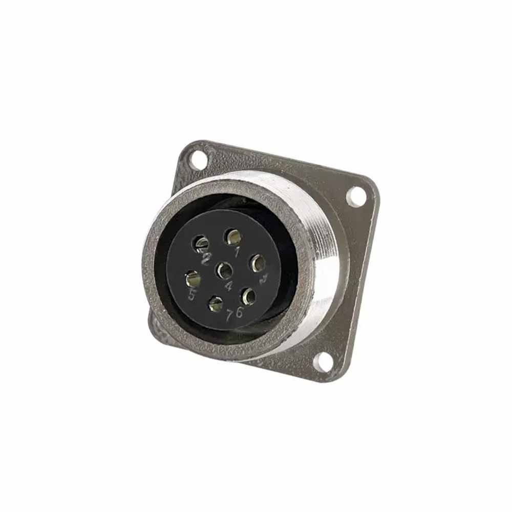 P28 7 Pin Female Socket Reverse Flange P28K4A Aviation Connector