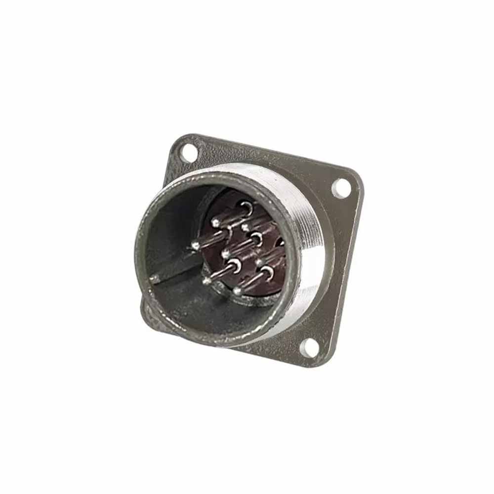 P28 7 Pin Male Socket Straight Flange P28J12A Aviation Connector