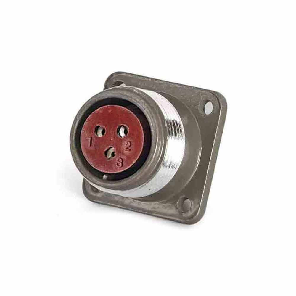 P40 3 Pin Female Socket Reverse Flange P40K1A Aviation Connector