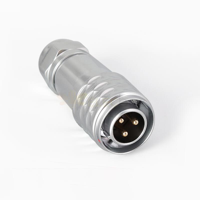 SF12-3 Pin Plug+Socket Montaje posterior Impermeable Metal Aviación Circular Impermeable Quick Push-Pull Industrial