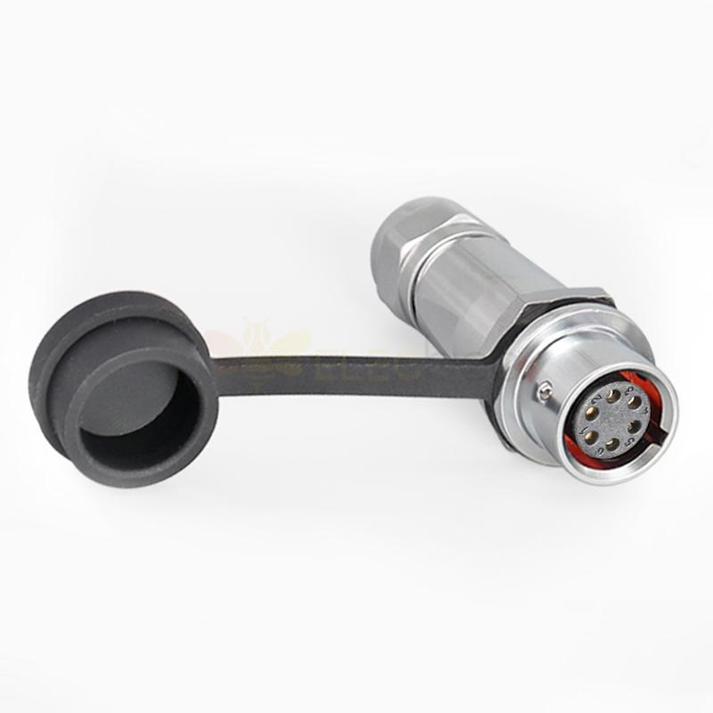 Hızlı İtme-Çekme Metal SF12-6 Pin Erkek Dişi Yerleştirme Kamera Kablosu Su Geçirmez Endüstriyel Dairesel Havacılık