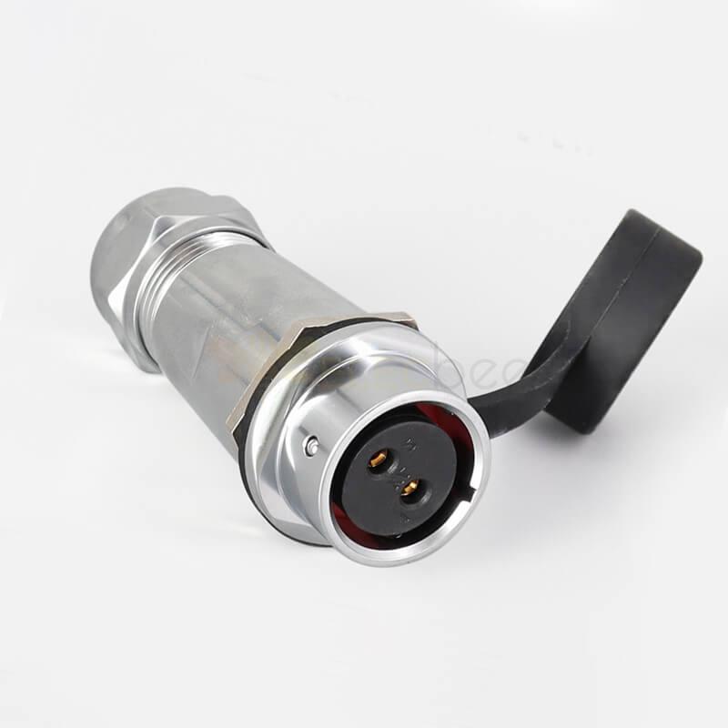 Hızlı Metal Push-Pull SF20-2 Pin Erkek Dişi Yerleştirme Kamera Kablosu Su Geçirmez Endüstriyel Dairesel Havacılık
