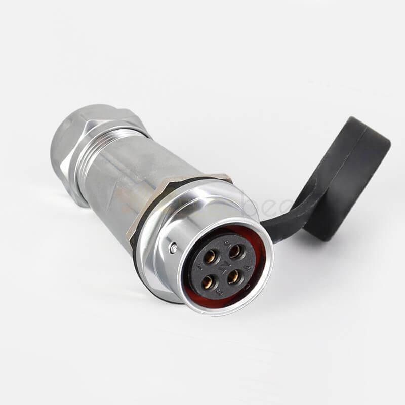 Dairesel Metal Havacılık Erkek Dişi Yerleştirme Su Geçirmez SF20-4 Pin Yerleştirme Kamera Kablosu Hızlı Endüstriyel Push-Pull