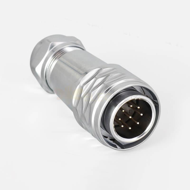 Yerleştirme Kamera Kablosu Erkek Dişi Yerleştirme Su Geçirmez Dairesel Metal Havacılık Endüstriyel SF20-9 Pin Push-Pull Hızlı