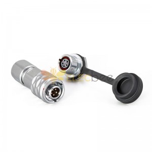 Aviation Circulaire Rapide Étanche SF6-5 Pin Plug+Socket Back-Mount Push-Pull Metal Industrial