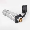 SF12-6 Pin Plug+Socket Impermeable Brida de 4 orificios Metal Aviación Quick Push-Pull Circular Industrial