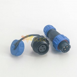 SP13 3 pin Su Geçirmez Konektör Plug Male & Female Soket Panel Montaj Otomatik Konektörü