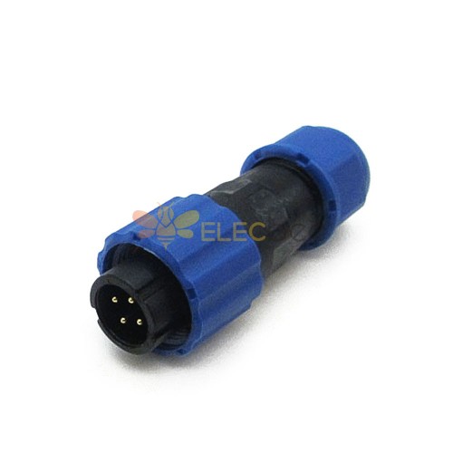 Aviation connector SP13 male plug & female socket in line type 4 pin