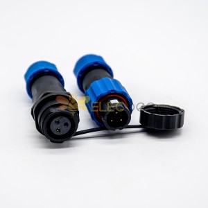 IP68 Connectors SP13 Series Waterproof butt Connector 3 pin in line Male Plug & Female Socket straight With Waterproof Cover
