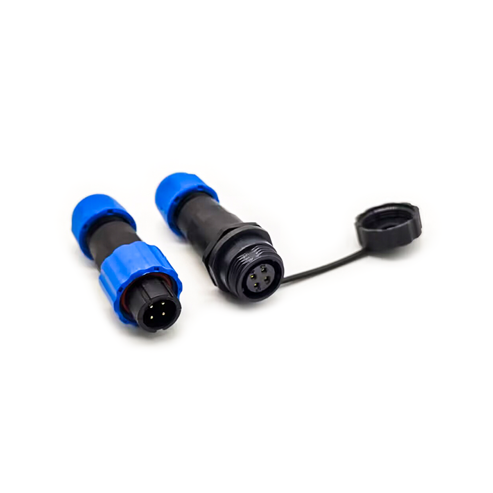 Outdoor LED Power Connector SP13 4 Pin Waterproof Aviation Cable Male Plug and Female Socket