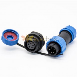 5 Pin Connector Waterproof SP13 Male Plug Female Receptacles Bulkhead for Cable Panel Mount