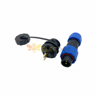 SP13 Conector IP68 Plug Socket 2 Pin Impermeável Power Cable Conector