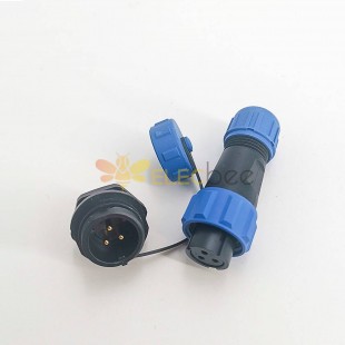 Waterproof electrical Connectors SP13 Series IP68 3 pin Female Plug & Male Socket Automatic Connector