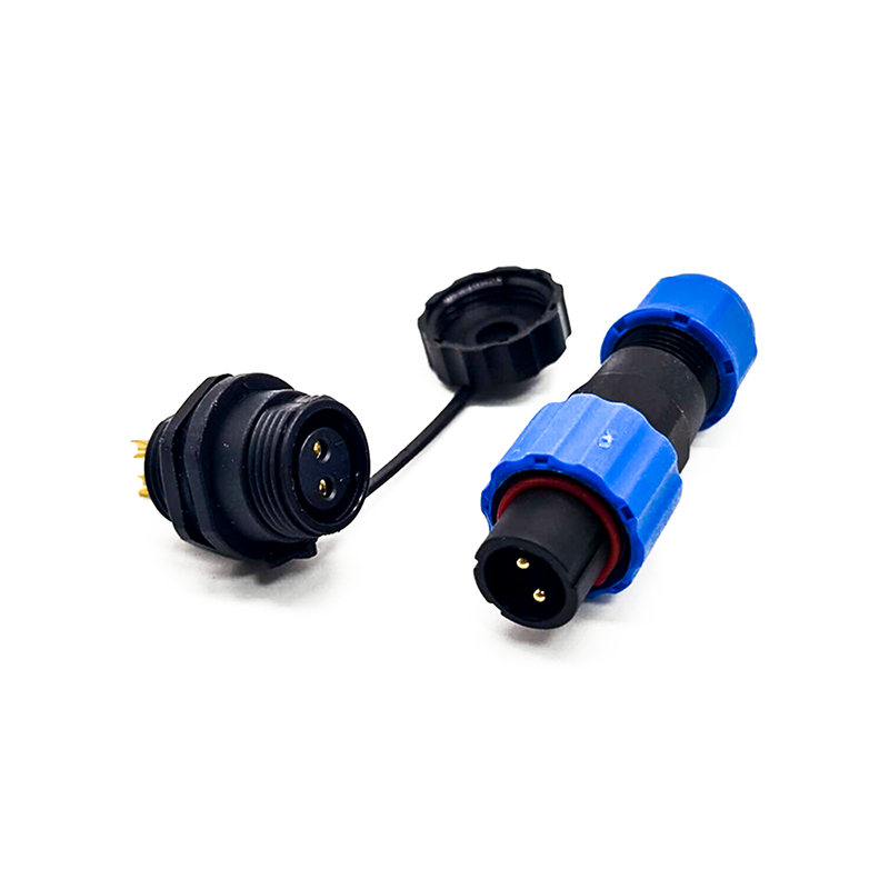 Waterproof Male Plug & Female Socket SP13 Series IP67 IP68 one pair 2pin Automatic Connector