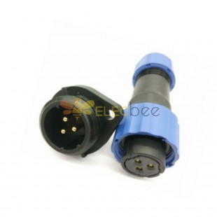 SP17 Female Plug & Male Socket 2 hole flange panel mount SP17 3 pin Connector