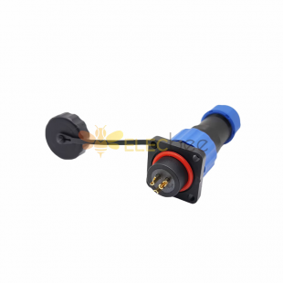 SP17 Série 3 pino masculino Plug & FeMale Soquete 4 furo painel de flange montagem SP17 Conector