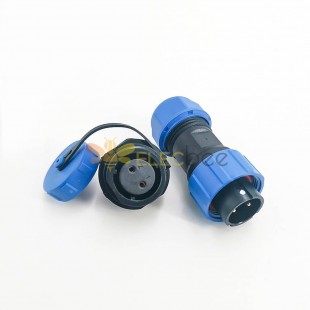 Su geçirmez elektrik Konektörler SP17 Serisi 2 pin Erkek Plug & Kadın Dairesel Soket Havacılık Konektörü