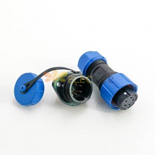 Waterproof electrical Plugs and sockets SP17 Series 5 pin Female Plug & Male 2 Hole Flange Panel Mount Socket Aviation Connector