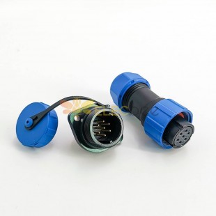 Waterproof Plug Socket SP17 Series 7 pin Female Plug & Male Socket 2 Hole Flange Panel Mount Waterproof Connectors