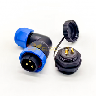 3 Pin Waterproof Connector SP21 3 Pole Cable Connector Angle