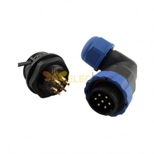 7 Pin Conector Circular Plug Socket Wire Conector para Luzes