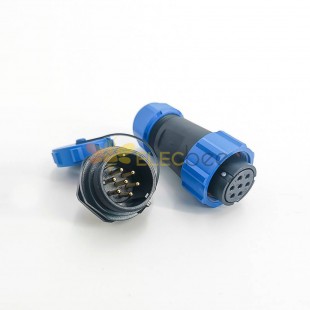 7 pin Waterproof SP21 Series IP68 Female Plug & Male Socket Rear-nut Mount Straight SP21 Aviation Connector