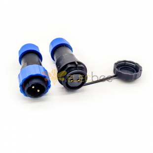 Aviation Connector SP21 Series 2 Pin Circular Male Plug & Female Socket In-Line Type SP21-2 Pins IP68 Connector