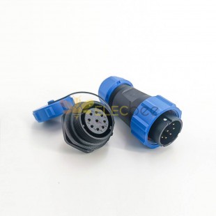 IP68 Connector SP21 Series 9 Pin Male Plug & Female socket Rear-nut Mount Waterproof & Dustproof Aviation Connector