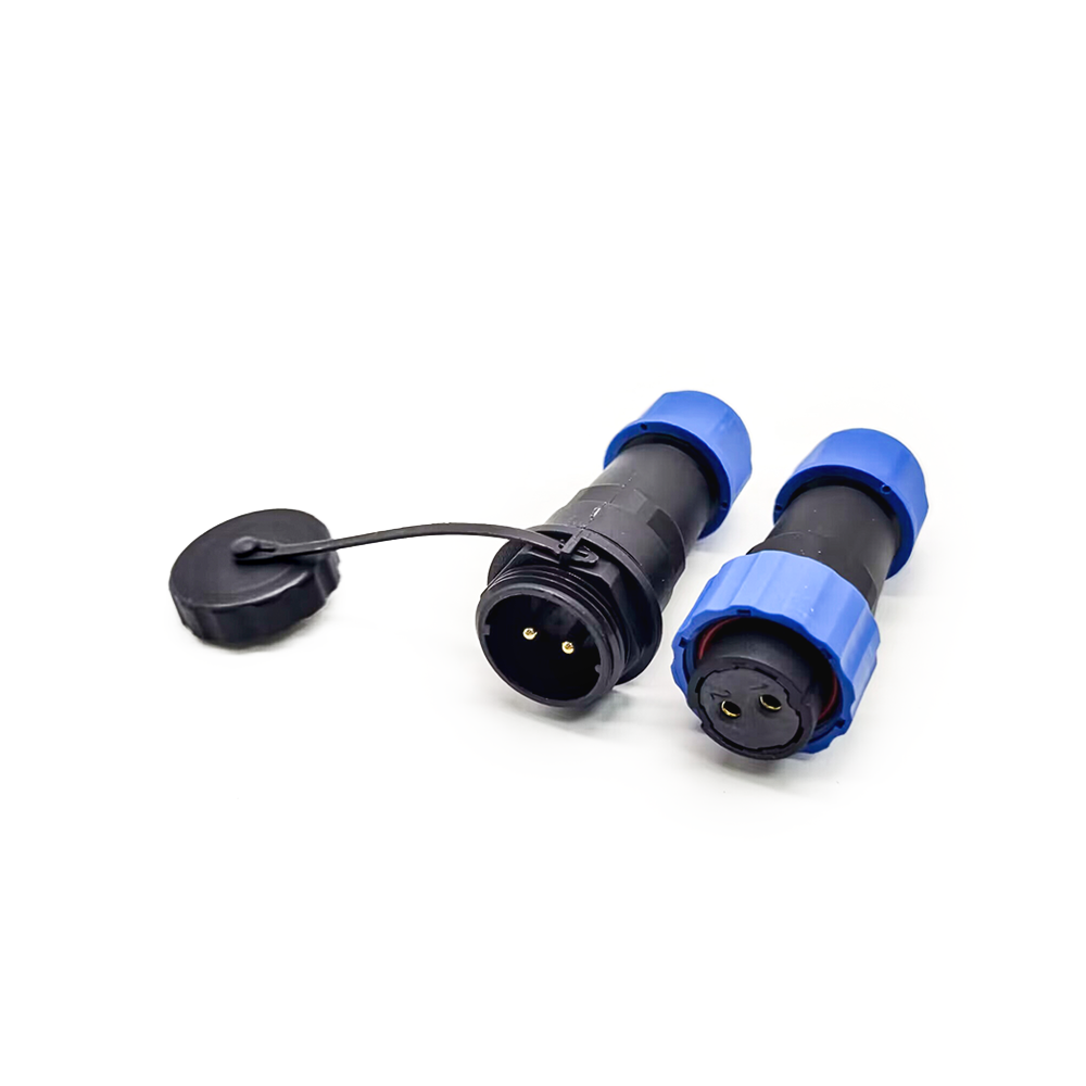 SP 21 Series IP68 Waterproof Connetor 2 pin In-line Female Plug & Male Socket SP21-2 Pins Connector