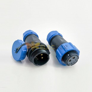SP21 连接器 IP68 防水连接器 5 针直插母插头和公插座 SP21-5 针连接器