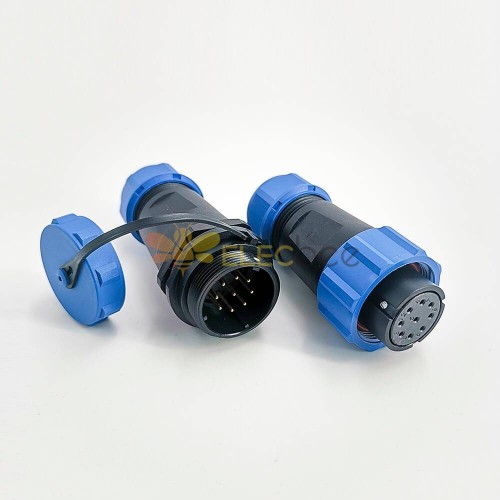 SP21 Male Connector IP68 Waterproof Connetor 9 pin In-line Female Plug & Male Socket SP21-9 Pins Connector